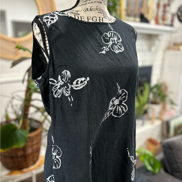 Linen/Cotton Blend Sleeveless Dress, Medium - Picture 5 of 7